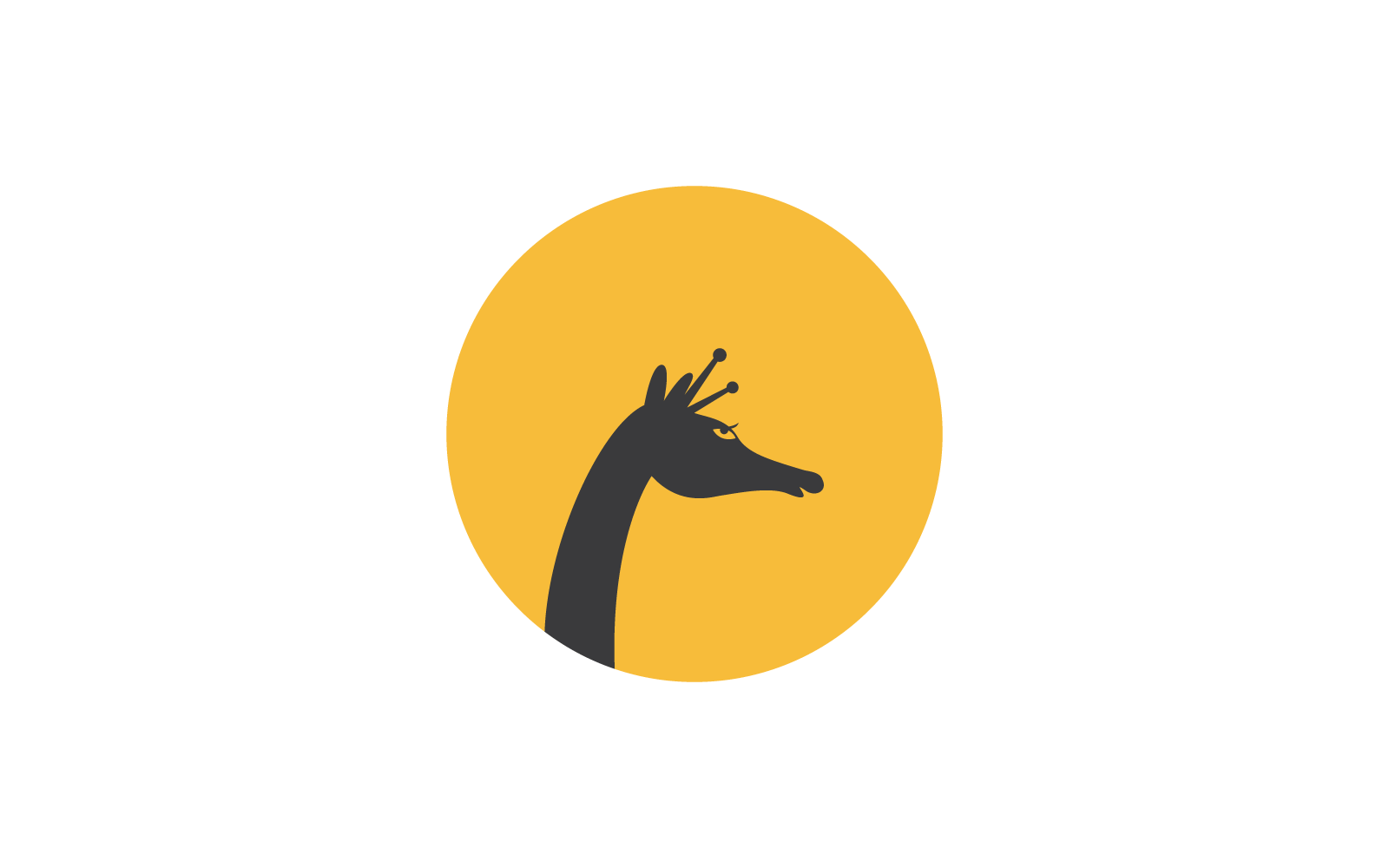 Giraffe logo illustration vector template flat design