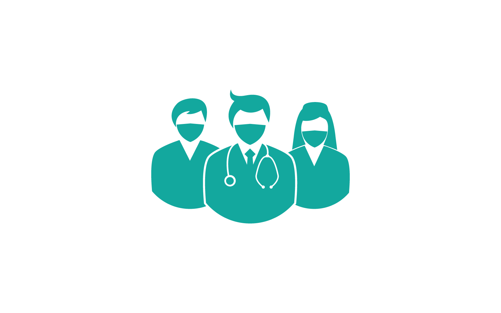 Illustration of health workers,doctor and nurse Logo Template