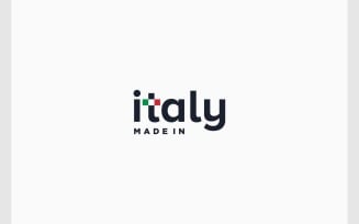 Italy Hidden Flag Wordmark Logo