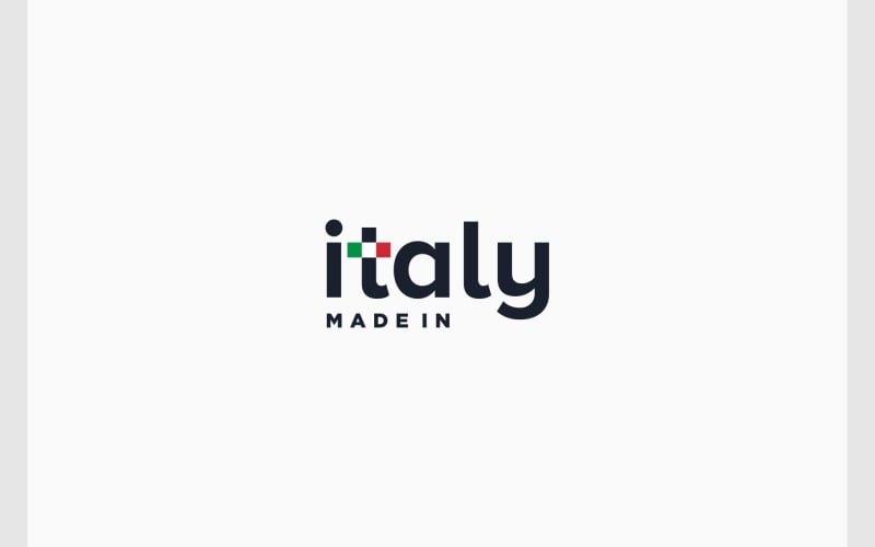 Italy Hidden Flag Wordmark Logo Logo Template