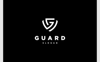 Letter G Guard Shield Security Protection Logo