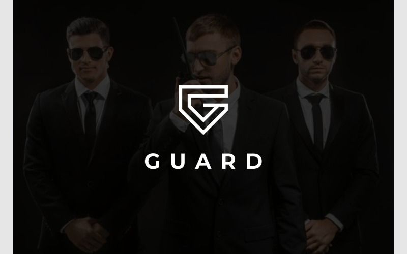 Letter G Shield Guard Security Logo Logo Template