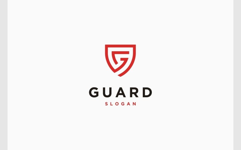 Letter G Shield Security Protect Logo Logo Template