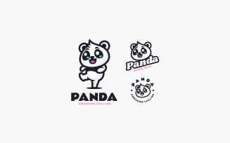Panda Mascot Cartoon Logo 1