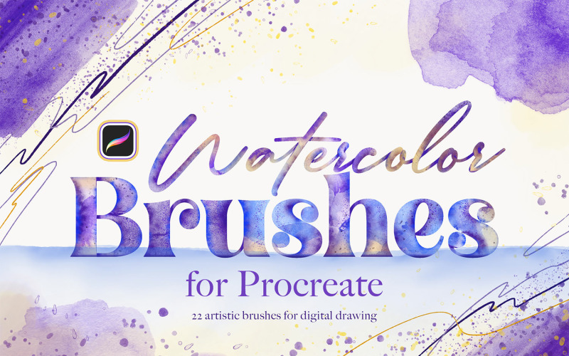 Watercolor Procreate Brushes Illustration