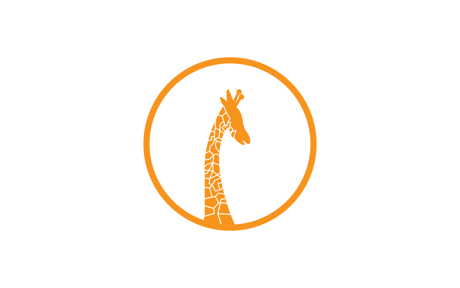 Żyrafa logo ilustracja wektor płaski szablon projektu