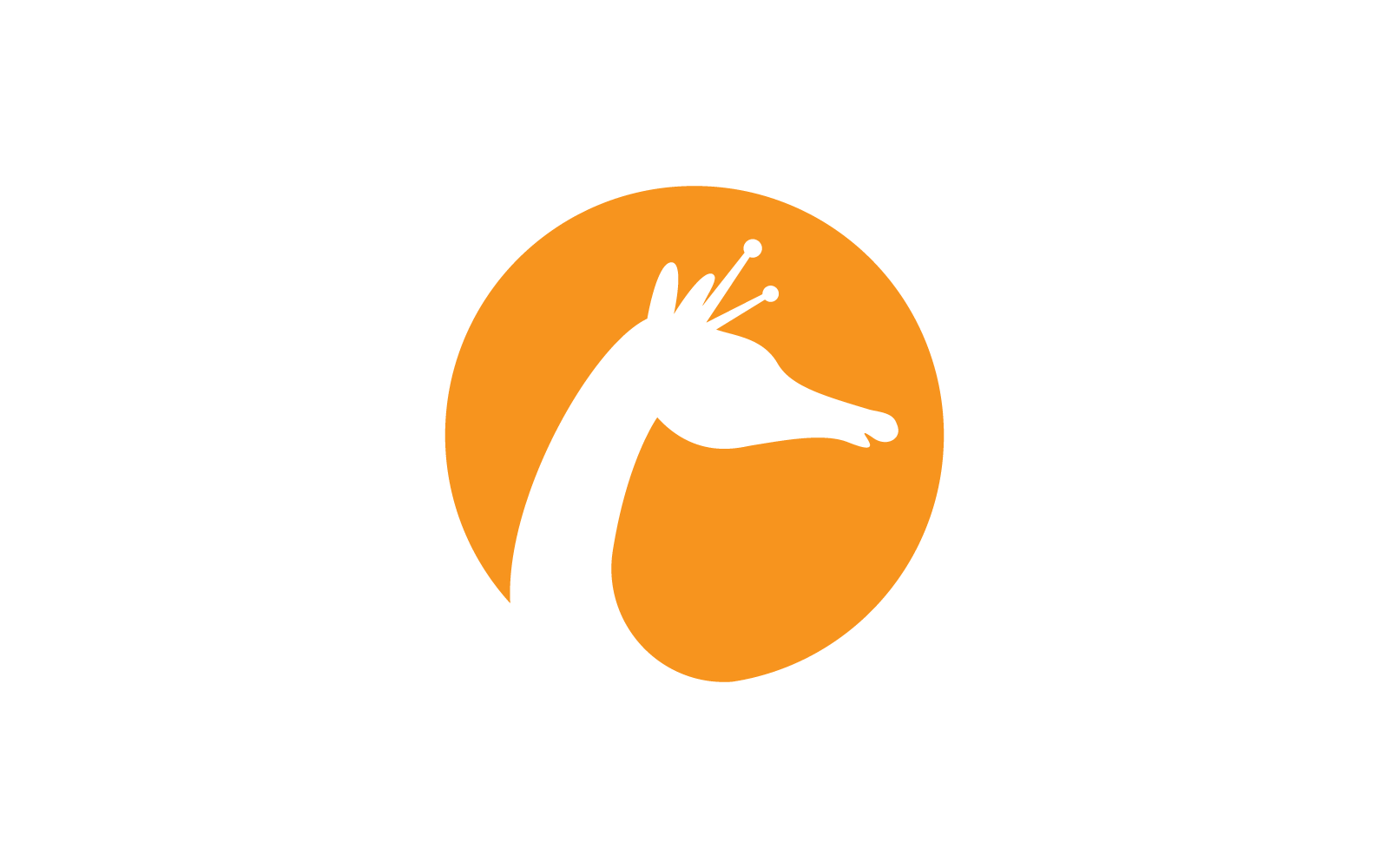 Żyrafa logo ilustracja wektor szablon projektu