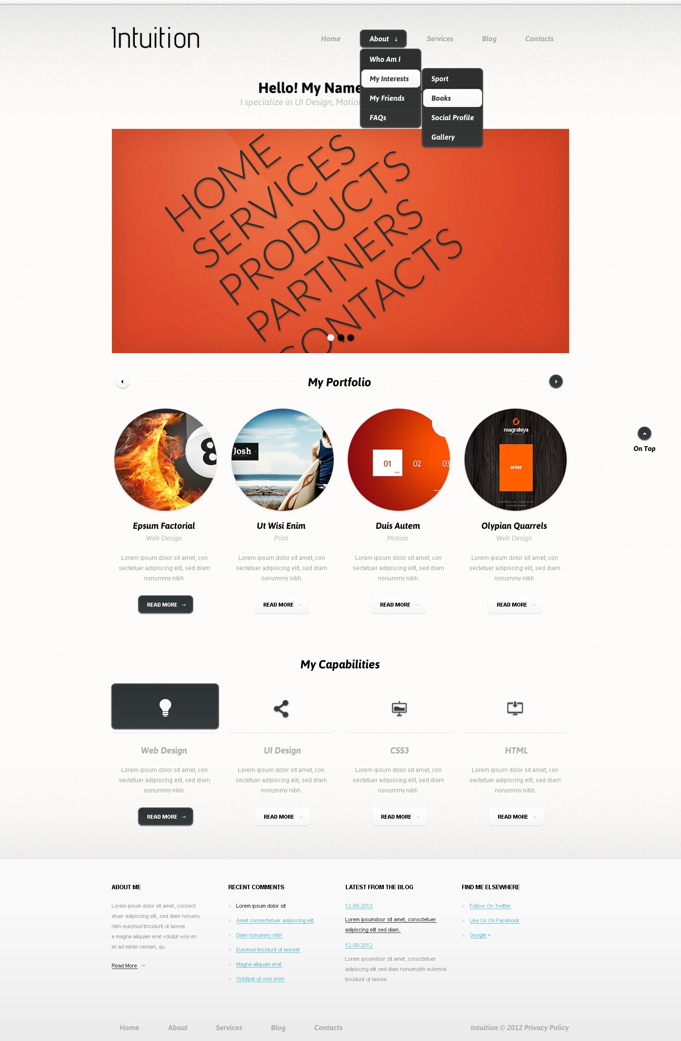 Designer Portfolio Templates Wordpress #38695 - Ekran resmi