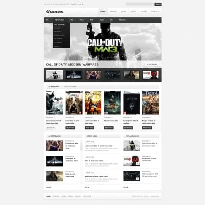 Games Website Templates