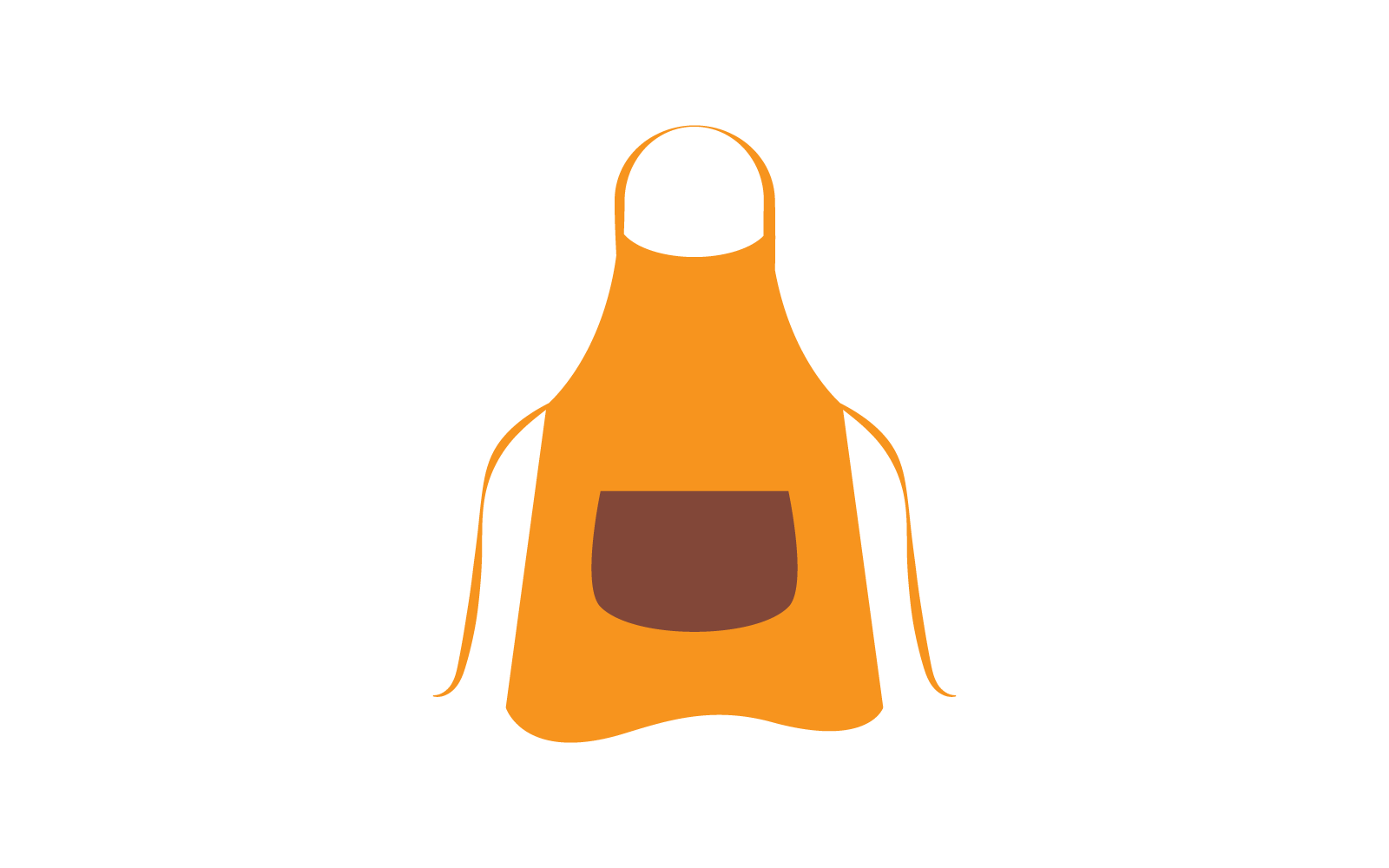 Delantal logo icono vector diseño plano ilustración