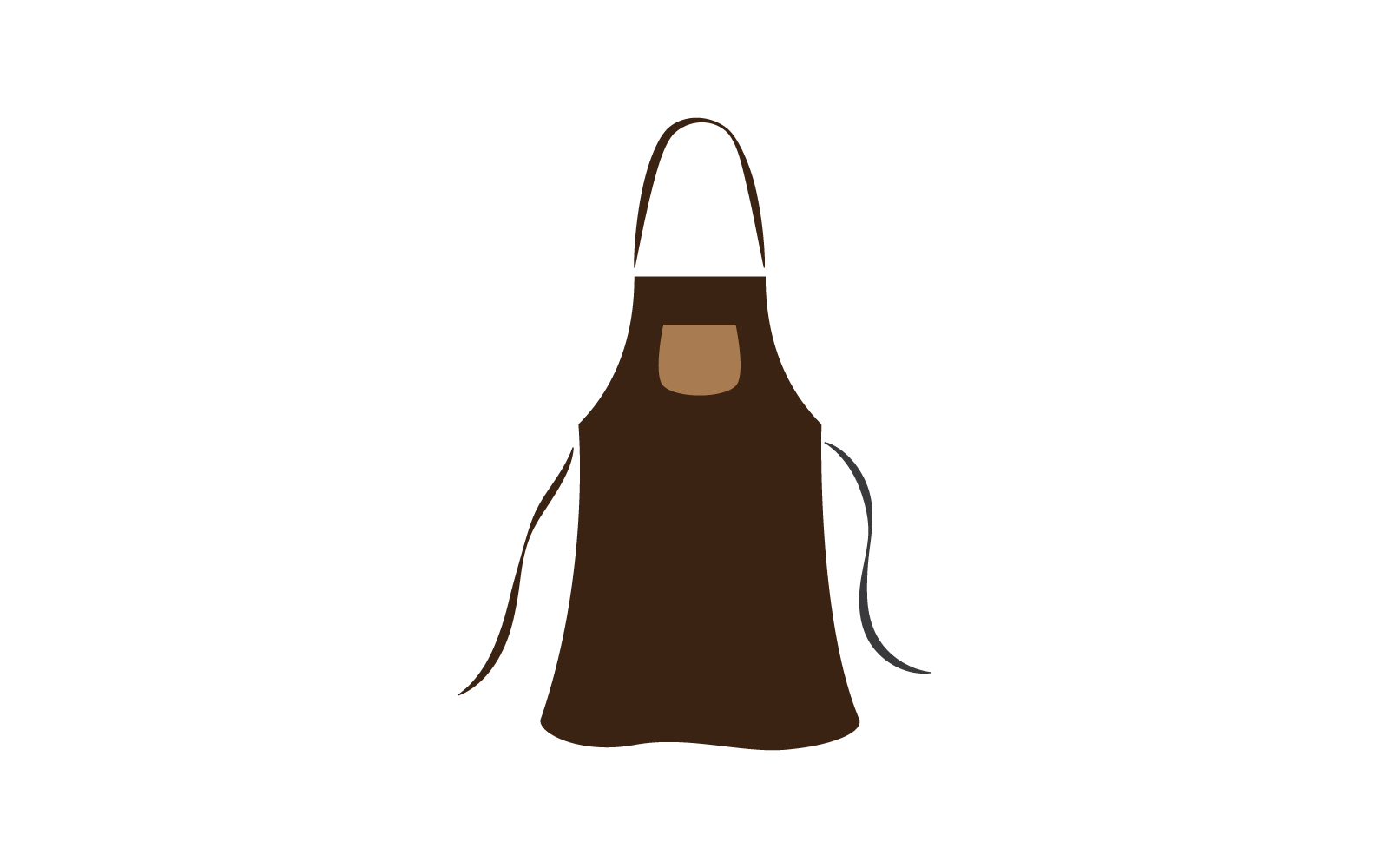 Fartuch logo ilustracja ikona wektor Płaska konstrukcja