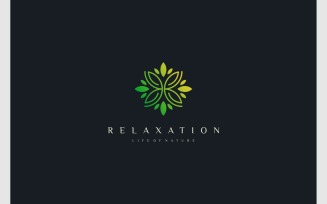 Flower Leaf Green Natural Decoration Logo