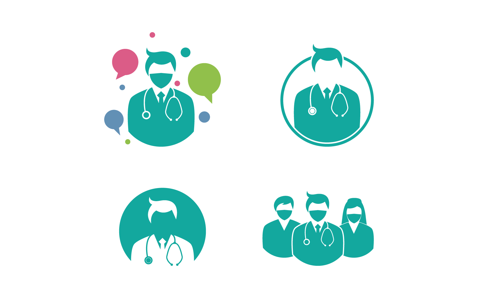 Illustration of health workers,doctor design template Logo Template