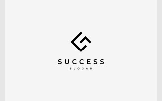 Letter G Arrow Up Success Simple Logo