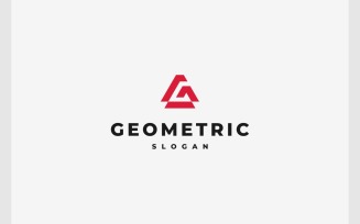 Letter G Geometric Triangle Logo