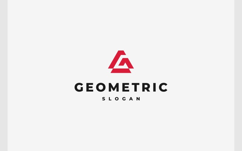 Letter G Geometric Triangle Logo Logo Template