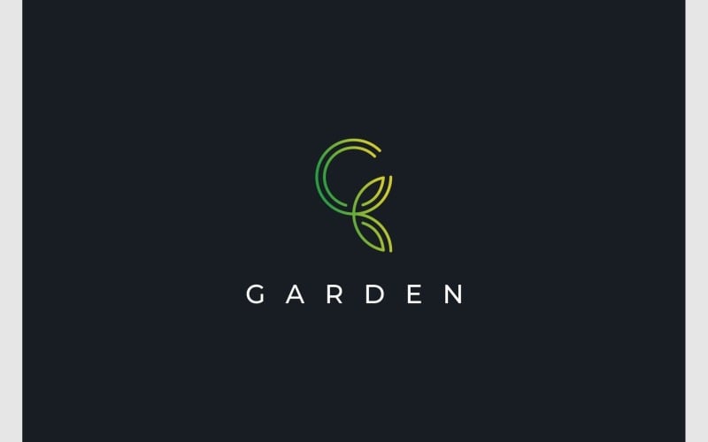 Letter G Leaf Organic Flower Logo Logo Template