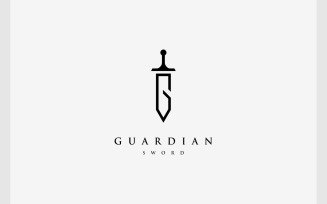 Letter G Sword Knight Armor Logo