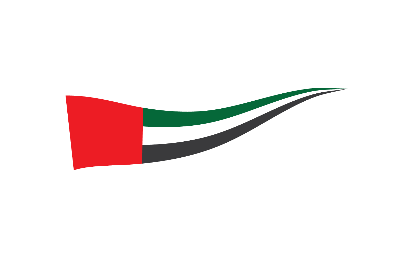 Plantilla de vector de ilustración de bandera árabe Uni emirato