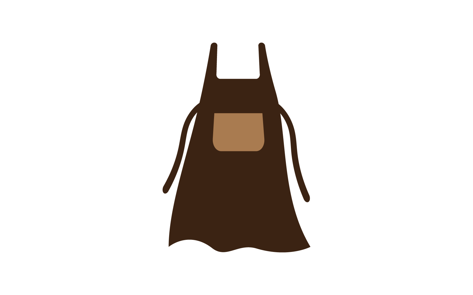 Schürze-Logo-Symbol-Vektor-flache Design-Vorlage