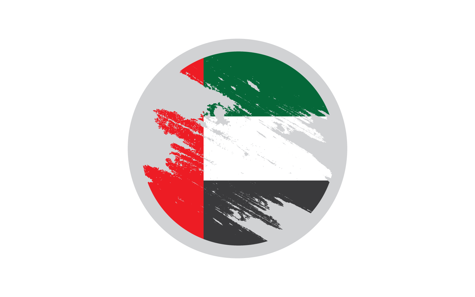 Uni emirate arab flag illustration icon vector flat design Logo Template