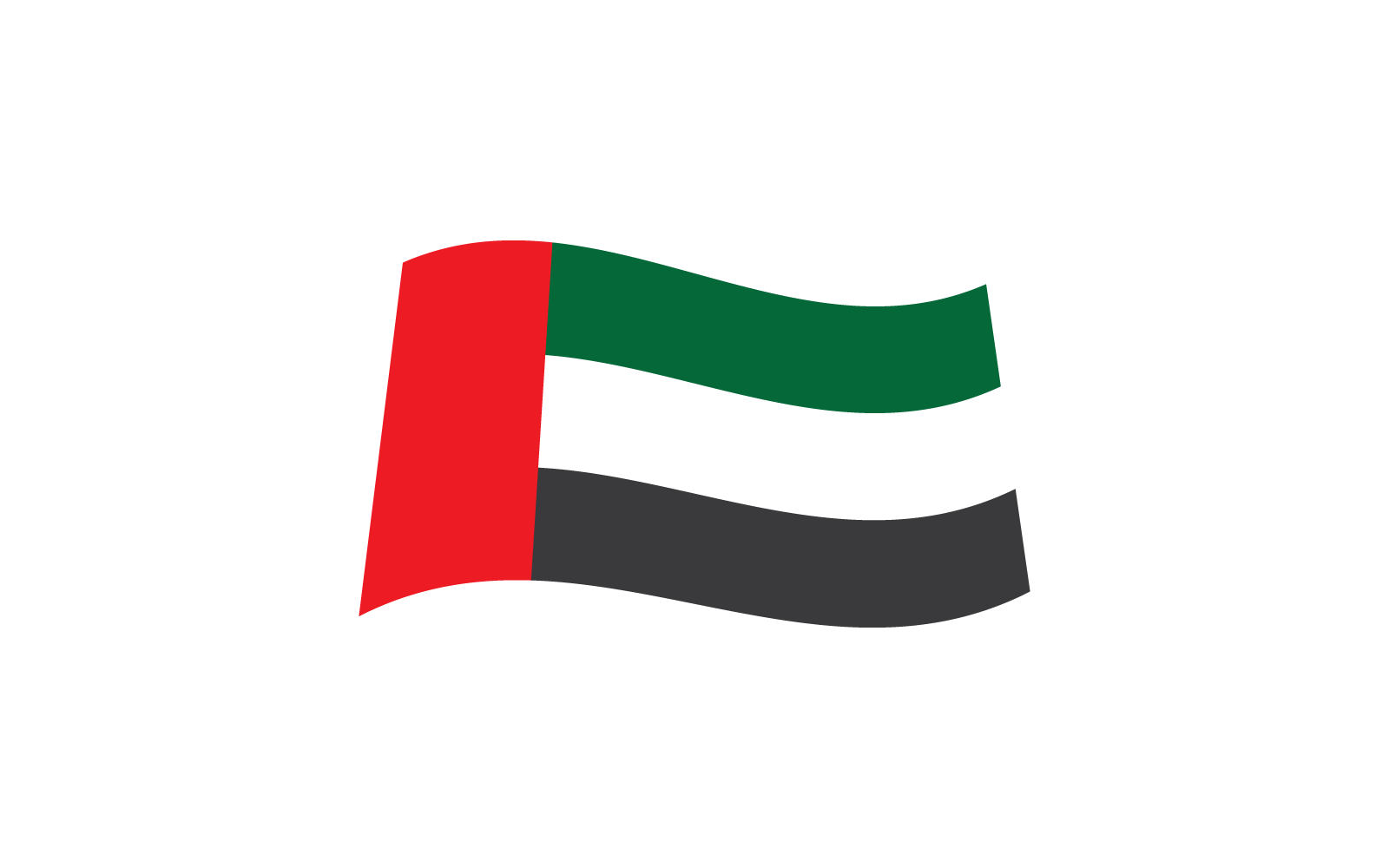 Uni emirate arab flag illustration vector design Logo Template