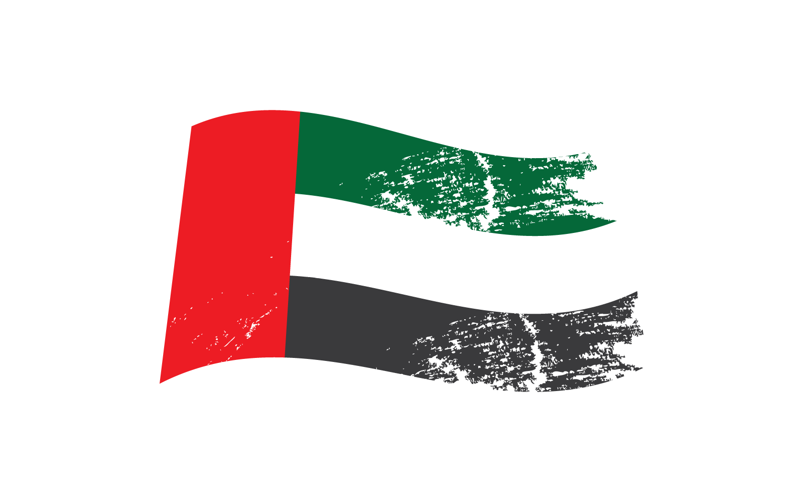 Uni emirate arab flag illustration vector flat design template