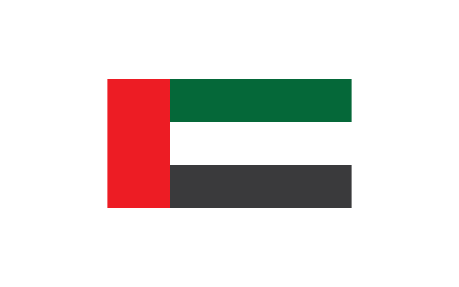 Uni emirate arab flag illustration vector flat design Logo Template