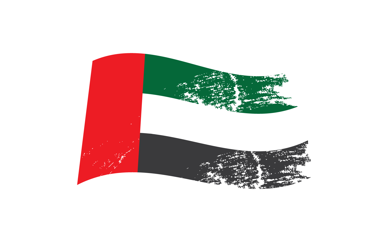 Uni Emírség Arab zászló illusztráció vektor lapos tervezősablon