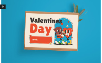 Valentine Day Greeting Card Groovy
