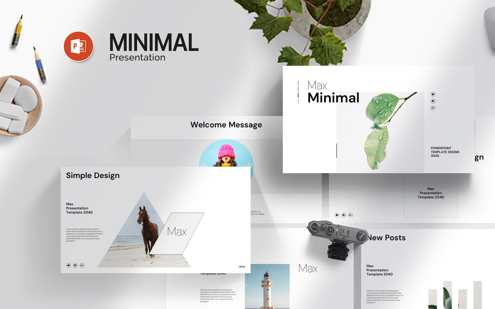 Template #386129 Minimal Powerpoint Webdesign Template - Logo template Preview