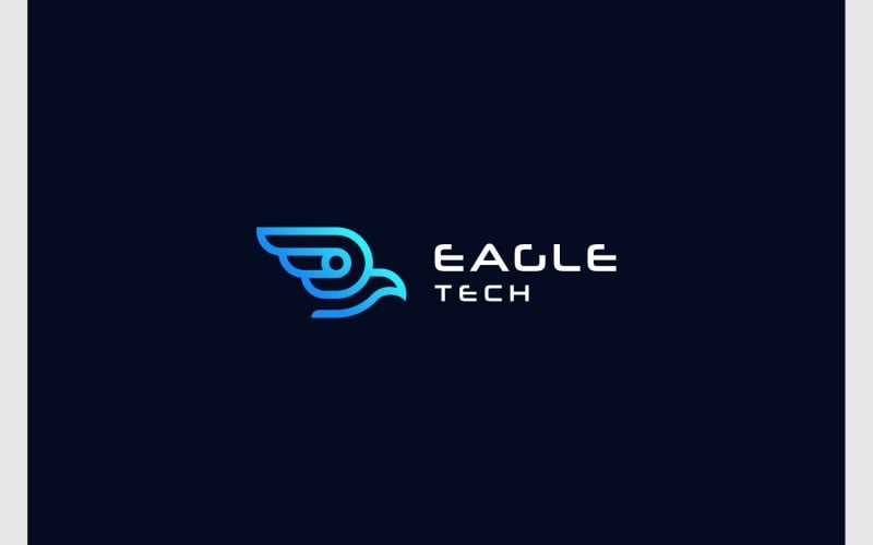 Eagle Hawk Robot Technology Logo Logo Template
