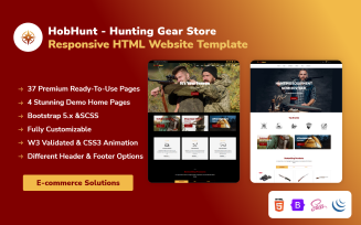 HobHunt - Hunting Gear Store Responsive HTML Website Template