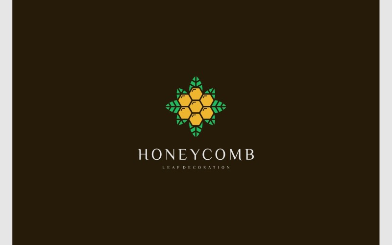 Honeycomb Leaf Natural Logo Logo Template