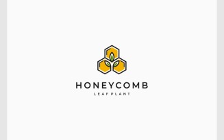 Honeycomb Leaf Organic Logo