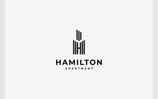 Letter H Apartment Building Logo