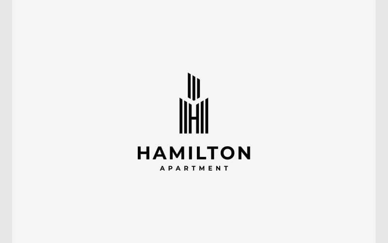 Letter H Apartment Building Logo Logo Template