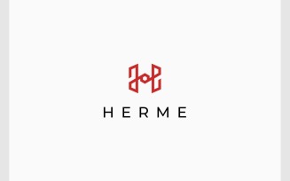Letter H Geometric Modern Logo