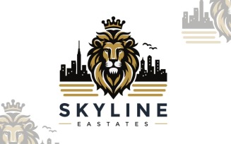 Lion-Inspired Real Estate Logo Template