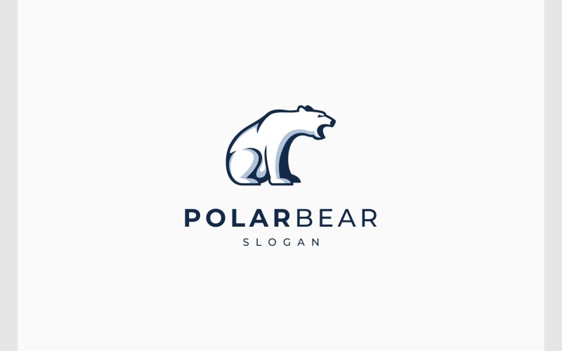 Polar Bear Arctic Wildlife Animal Logo Logo Template