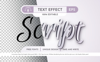 Script Editable Text Effect, Graphic Style