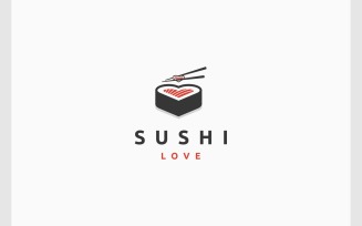 Sushi Love Japanese Food Logo