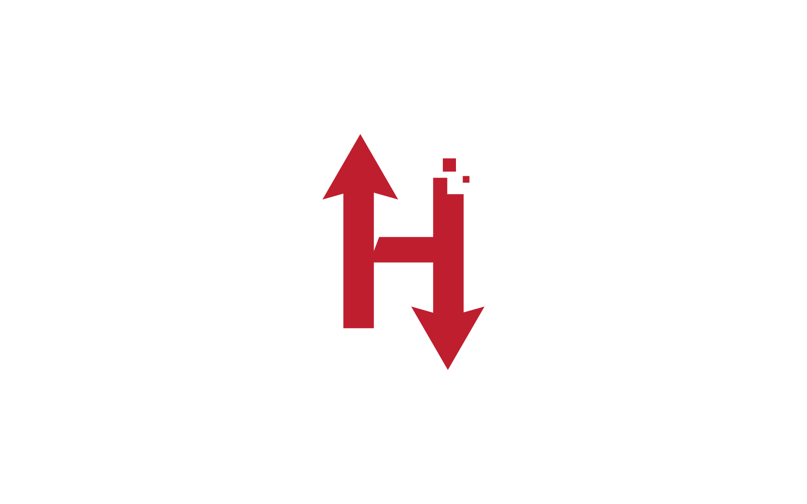 Arrow initial letter technology logo design template