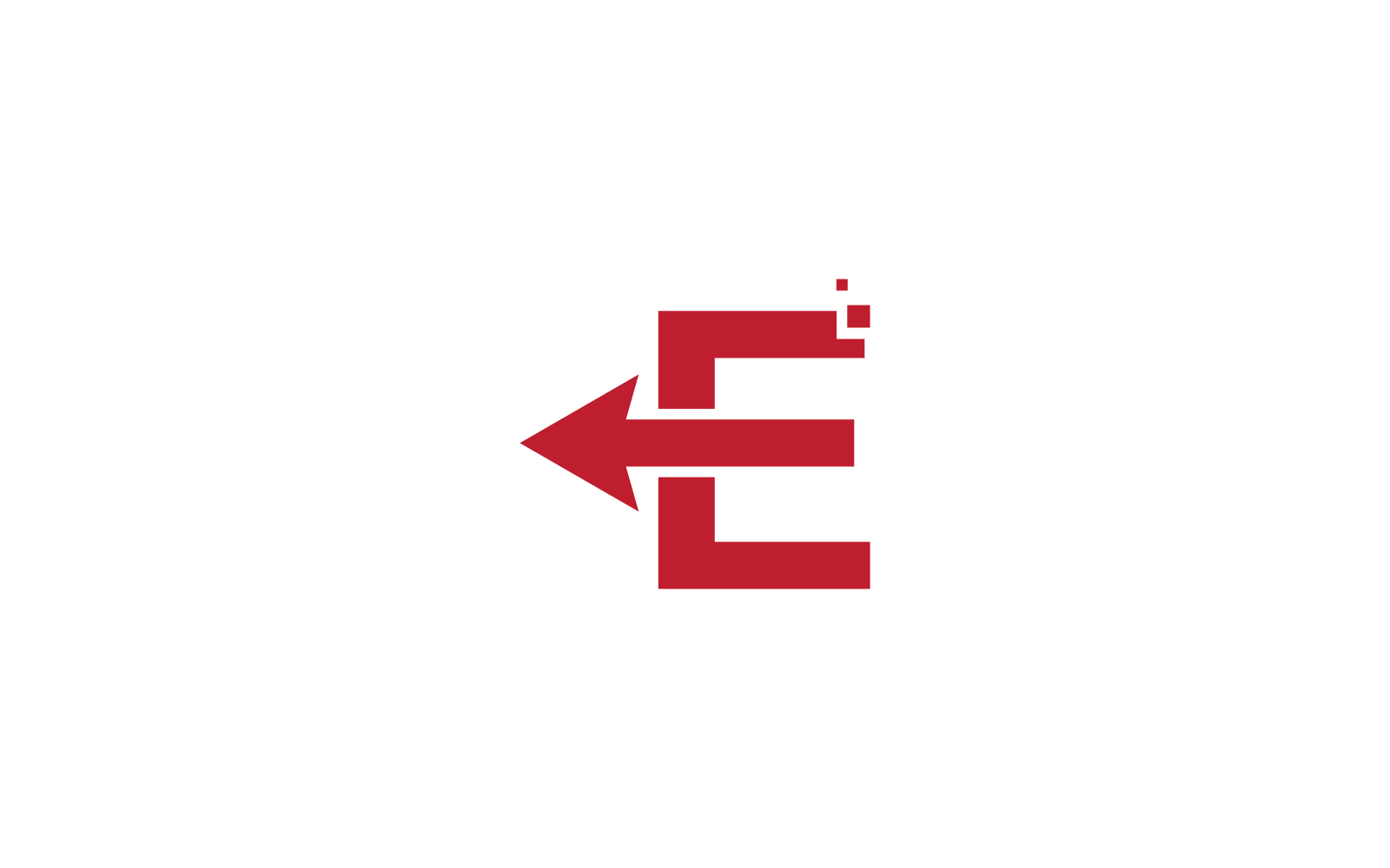 Arrow initial letter technology logo flat design