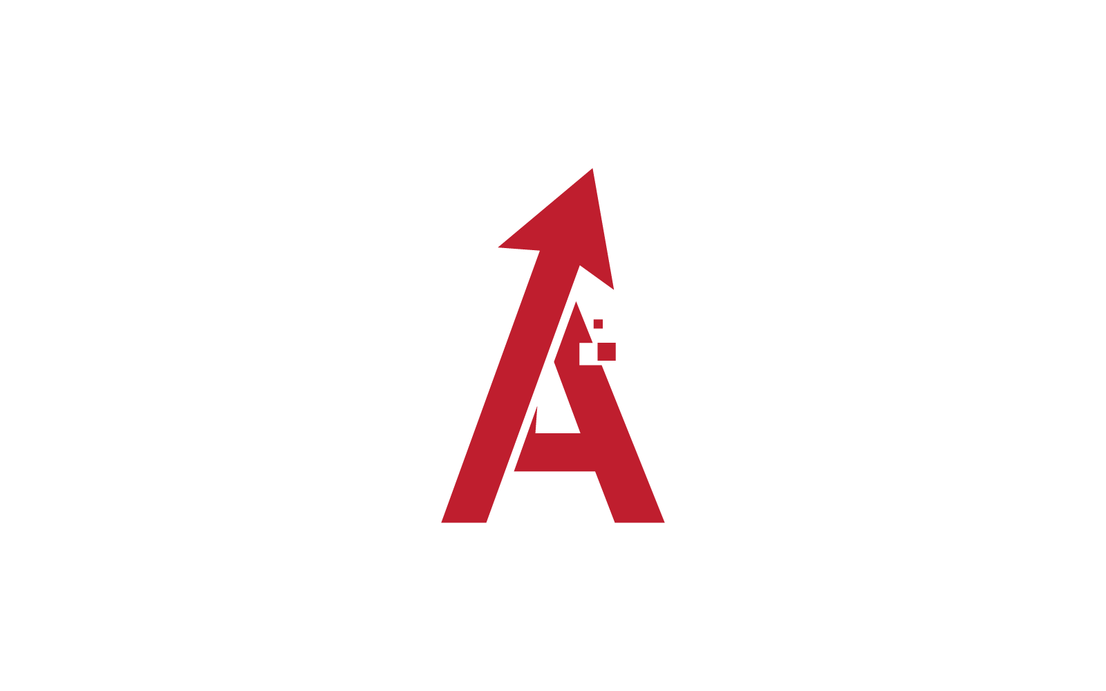 Arrow initial letter technology logo illustration