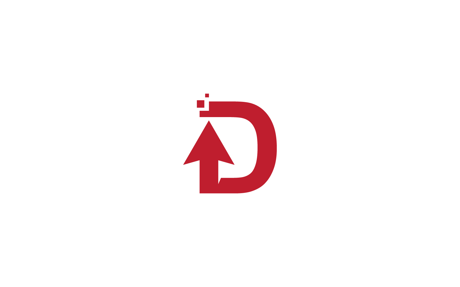 Arrow initial letter technology logo template