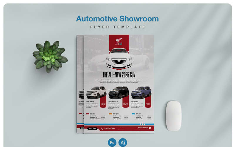 Automotive Product Flyer Template Corporate Identity