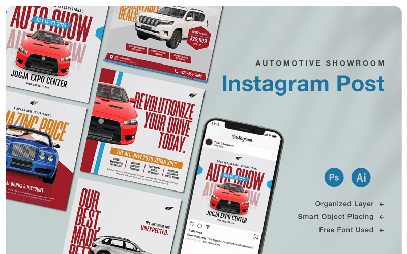Automotive Showroom Instagram Post Social Media