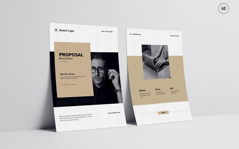 Business Proposal InDesign Template Magazine Template
