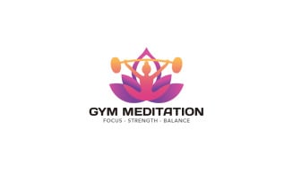 Gym Meditation Logo Template